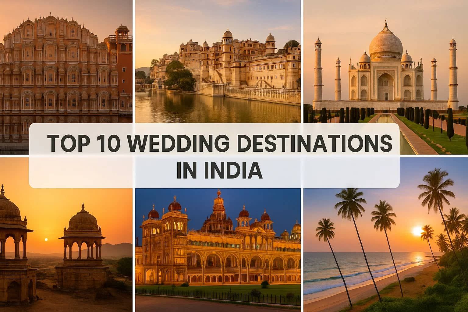 Top 10 Dreamy Destination Wedding Venues in India